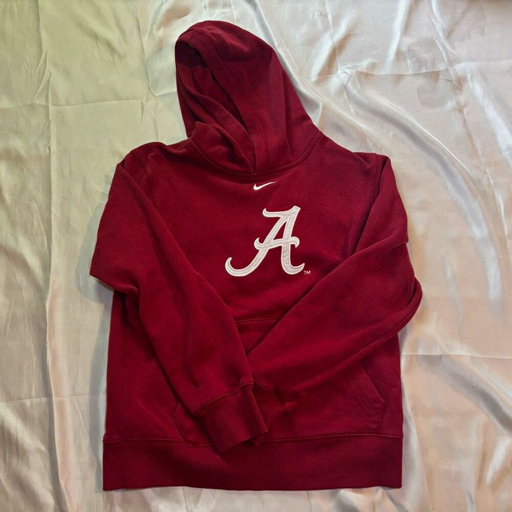 Nike Alabama Crimson Tide Crimson Pullover Hoodie Sweatshirt, kids Size L